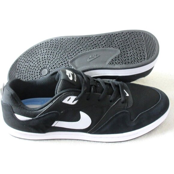 Nike Men's SB Alleyoop Classic Suede Mesh Shoes Black White Black Sizes NIB - Picture 2 of 5